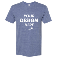 Jerzees Unisex Snow Heather Jersey T-Shirt, Denim, Front view, Mockup