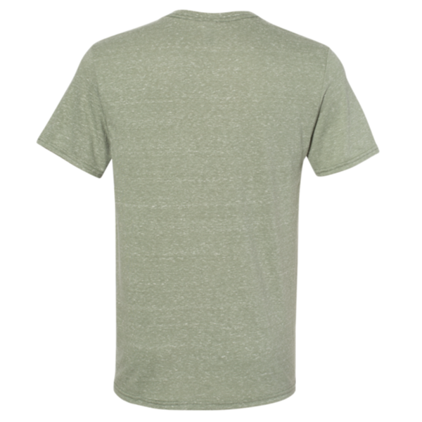 Jerzees Unisex Snow Heather Jersey T-Shirt, Military Green, Back view