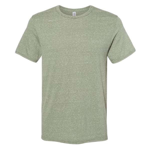 Jerzees Unisex Snow Heather Jersey T-Shirt, Military Green, Front view