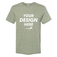 Jerzees Unisex Snow Heather Jersey T-Shirt, Military Green, Front view, Mockup