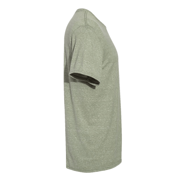 Jerzees Unisex Snow Heather Jersey T-Shirt, Military Green, Right Sleeve view