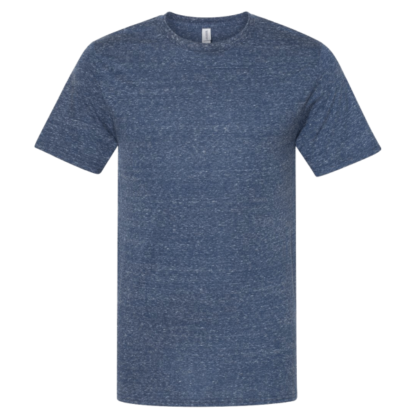 Jerzees Unisex Snow Heather Jersey T-Shirt, Navy, Front view