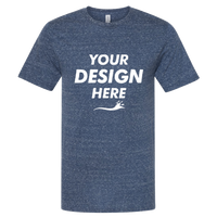 Jerzees Unisex Snow Heather Jersey T-Shirt, Navy, Front view, Mockup