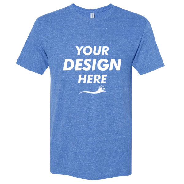 Jerzees Unisex Snow Heather Jersey T-Shirt, Royal, Front view, Mockup