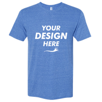 Jerzees Unisex Snow Heather Jersey T-Shirt, Royal, Front view, Mockup