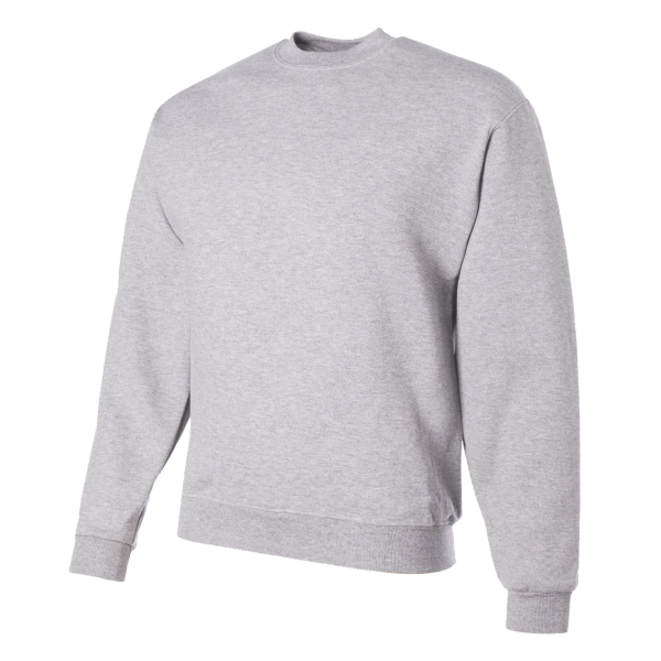 Jerzees Unisex Super Sweats NuBlend® Crewneck Sweatshirt, Ash, Left Sleeve view