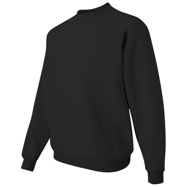 Jerzees Unisex Super Sweats NuBlend® Crewneck Sweatshirt, Black, Left Sleeve view