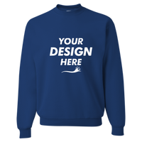 Jerzees Unisex Super Sweats NuBlend® Crewneck Sweatshirt, Royal, Front view, Mockup