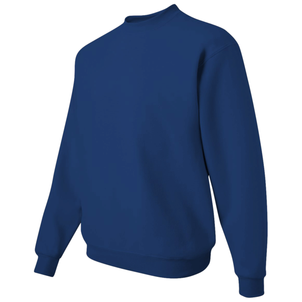 Jerzees Unisex Super Sweats NuBlend® Crewneck Sweatshirt, Royal, Left Sleeve view