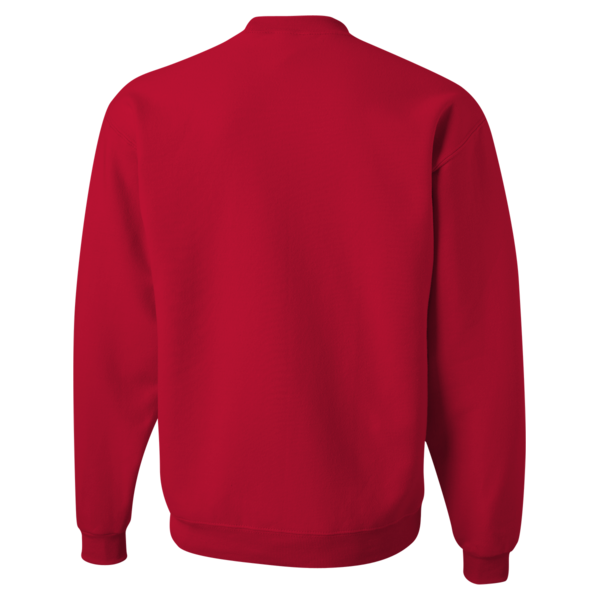 Jerzees Unisex Super Sweats NuBlend® Crewneck Sweatshirt, True Red, Back view