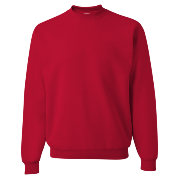 Jerzees Unisex Super Sweats NuBlend® Crewneck Sweatshirt, True Red, Front view