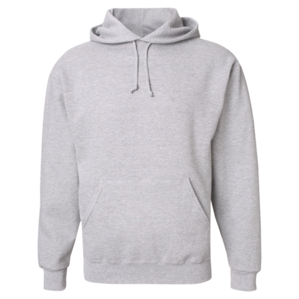 Jerzees Unisex Super Sweats NuBlend® Hooded Sweatshirt, Ash, Front view