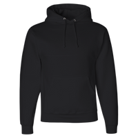 Jerzees Unisex Super Sweats NuBlend® Hooded Sweatshirt, Black, Front view