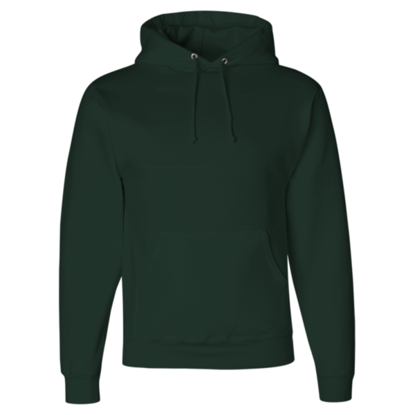 Jerzees Unisex Super Sweats NuBlend® Hooded Sweatshirt, Forest Green, Front view