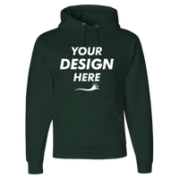 Jerzees Unisex Super Sweats NuBlend® Hooded Sweatshirt, Forest Green, Front view, Mockup