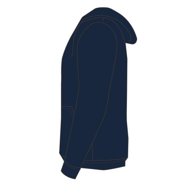 Jerzees Unisex Super Sweats NuBlend® Hooded Sweatshirt, J. Navy, Left Leg (Long) view