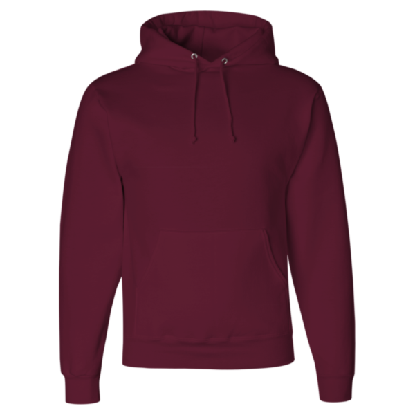 Jerzees Unisex Super Sweats NuBlend® Hooded Sweatshirt, Maroon, Front view