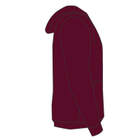 Jerzees Unisex Super Sweats NuBlend® Hooded Sweatshirt, Maroon, Right Leg (Long) view