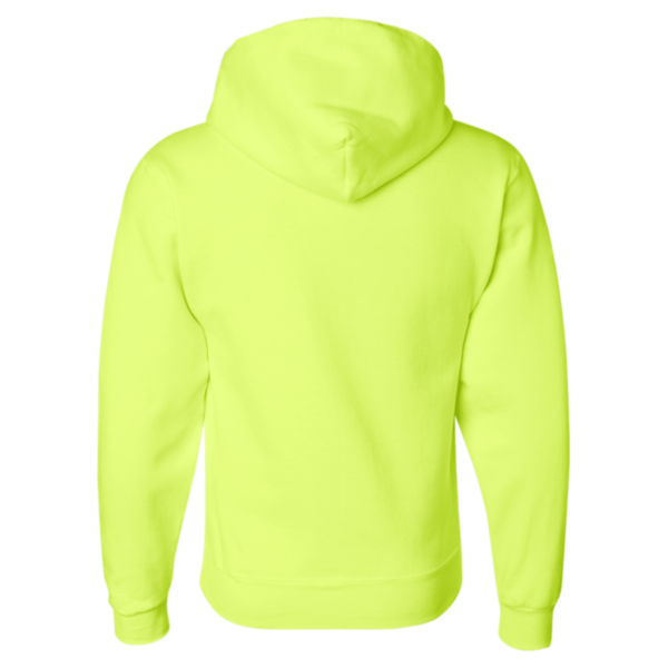 Jerzees Unisex Super Sweats NuBlend® Hooded Sweatshirt, Safety Green, Back view