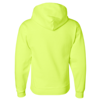 Jerzees Unisex Super Sweats NuBlend® Hooded Sweatshirt, Safety Green, Back view