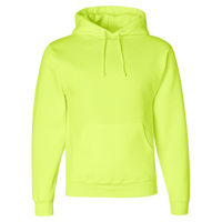 Jerzees Unisex Super Sweats NuBlend® Hooded Sweatshirt, Safety Green, Front view