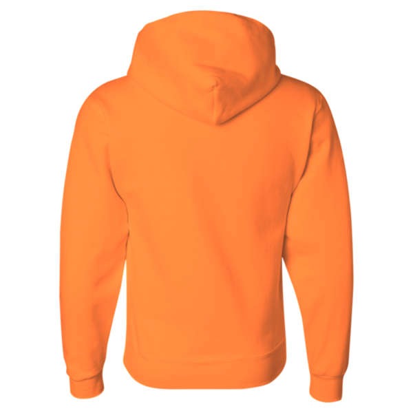 Jerzees Unisex Super Sweats NuBlend® Hooded Sweatshirt, Safety Orange, Back view