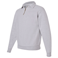 Jerzees Unisex Super Sweats NuBlend® Quarter-Zip Cadet Collar Sweatshirt, Ash, Left Sleeve view