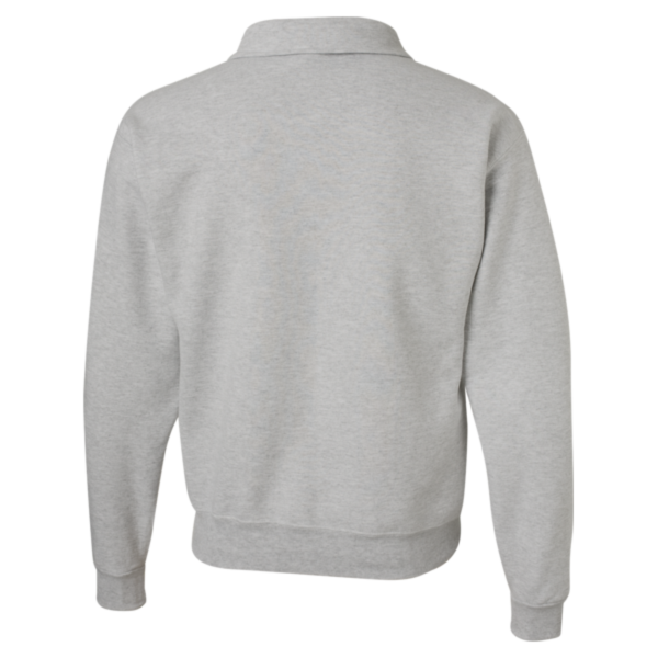 Jerzees Unisex Super Sweats NuBlend® Quarter-Zip Cadet Collar Sweatshirt, Oxford, Back view