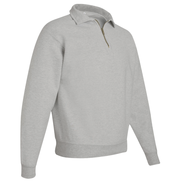Jerzees Unisex Super Sweats NuBlend® Quarter-Zip Cadet Collar Sweatshirt, Oxford, Right Sleeve view