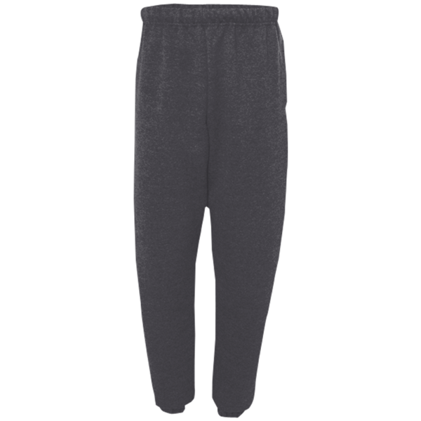 Jerzees Unisex Super Sweats NuBlend® Sweatpants with Pockets, Black Heather, Front view