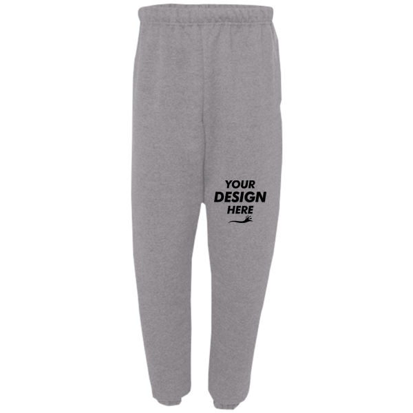 Jerzees Unisex Super Sweats NuBlend® Sweatpants with Pockets, Oxford, Front view, Mockup