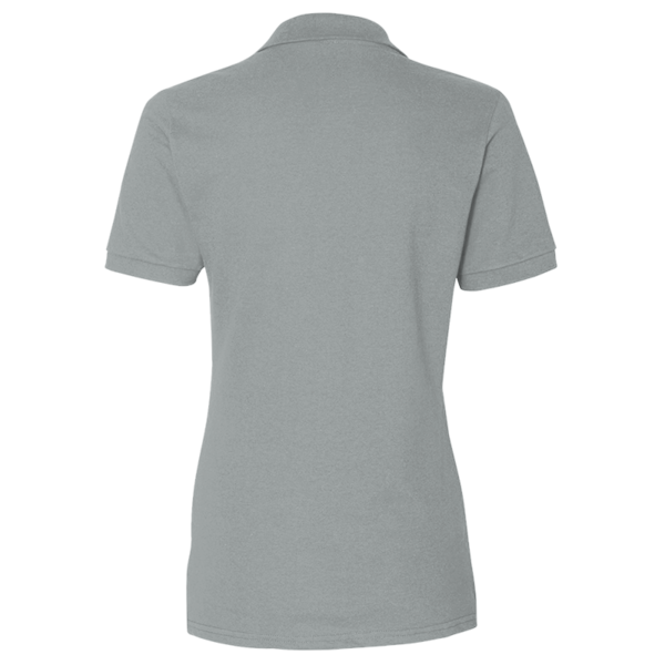 Jerzees Women's 100% Ring-Spun Cotton Piqué Polo, Athletic Heather, Back view