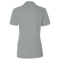 Jerzees Women's 100% Ring-Spun Cotton Piqué Polo, Athletic Heather, Back view