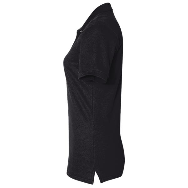 Jerzees Women's 100% Ring-Spun Cotton Piqué Polo, Black, Left Sleeve view