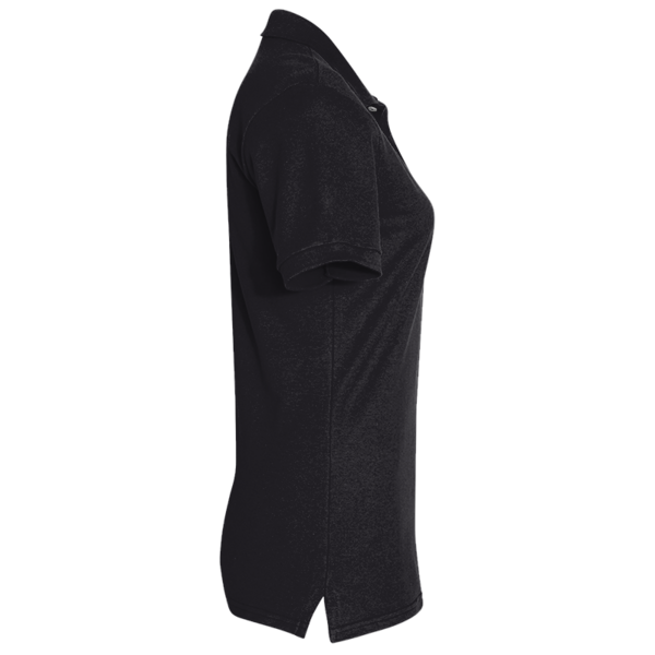 Jerzees Women's 100% Ring-Spun Cotton Piqué Polo, Black, Right Sleeve view