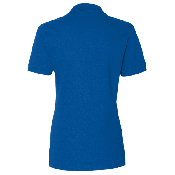 Jerzees Women's 100% Ring-Spun Cotton Piqué Polo, Royal, Back view