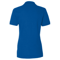 Jerzees Women's 100% Ring-Spun Cotton Piqué Polo, Royal, Back view