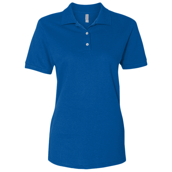 Jerzees Women's 100% Ring-Spun Cotton Piqué Polo, Royal, Front view