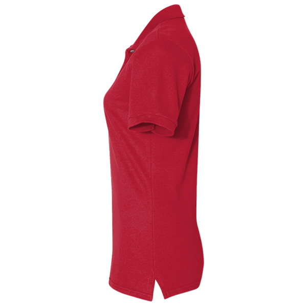 Jerzees Women's 100% Ring-Spun Cotton Piqué Polo, True Red, Left Sleeve view