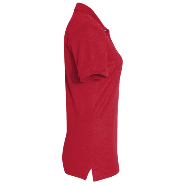 Jerzees Women's 100% Ring-Spun Cotton Piqué Polo, True Red, Right Sleeve view