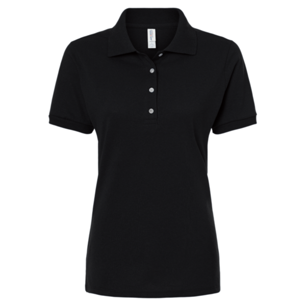 Jerzees Women's Dri-Power® Polo, Black, Front view