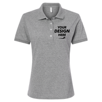 Jerzees Women's Dri-Power® Polo, Oxford, Front view, Mockup