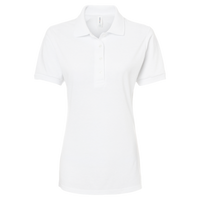 Jerzees Women's Dri-Power® Polo, White, Front view