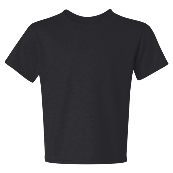 Jerzees Youth Dri-Power® 50/50 T-Shirt, Black, Front view