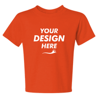 Jerzees Youth Dri-Power® 50/50 T-Shirt, Burnt Orange, Front view, Mockup