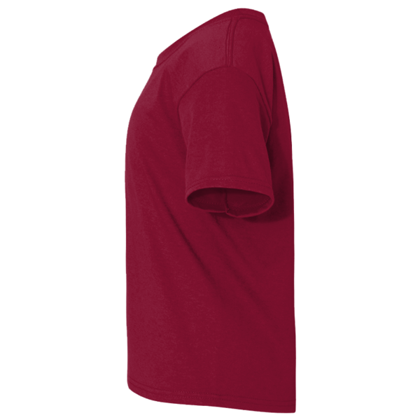 Jerzees Youth Dri-Power® 50/50 T-Shirt, Cardinal, Left Sleeve (Short) view
