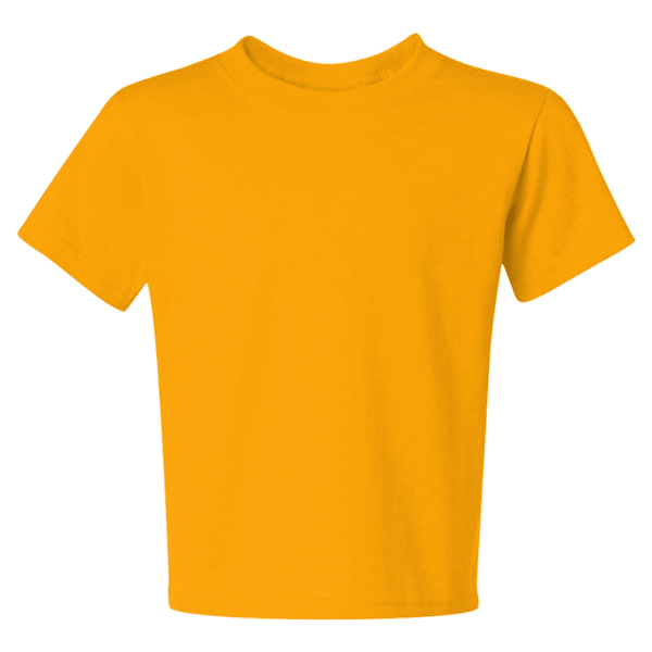 Jerzees Youth Dri-Power® 50/50 T-Shirt, Gold, Front view