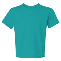 Jerzees Youth Dri-Power® 50/50 T-Shirt, Jade, Front view