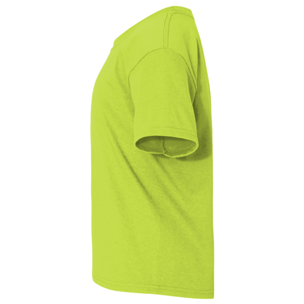 Jerzees Youth Dri-Power® 50/50 T-Shirt, Safety Green, Left Sleeve (Short) view