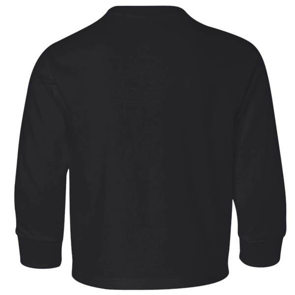 Jerzees Youth Dri-Power® Long Sleeve 50/50 T-Shirt, Black, Back view